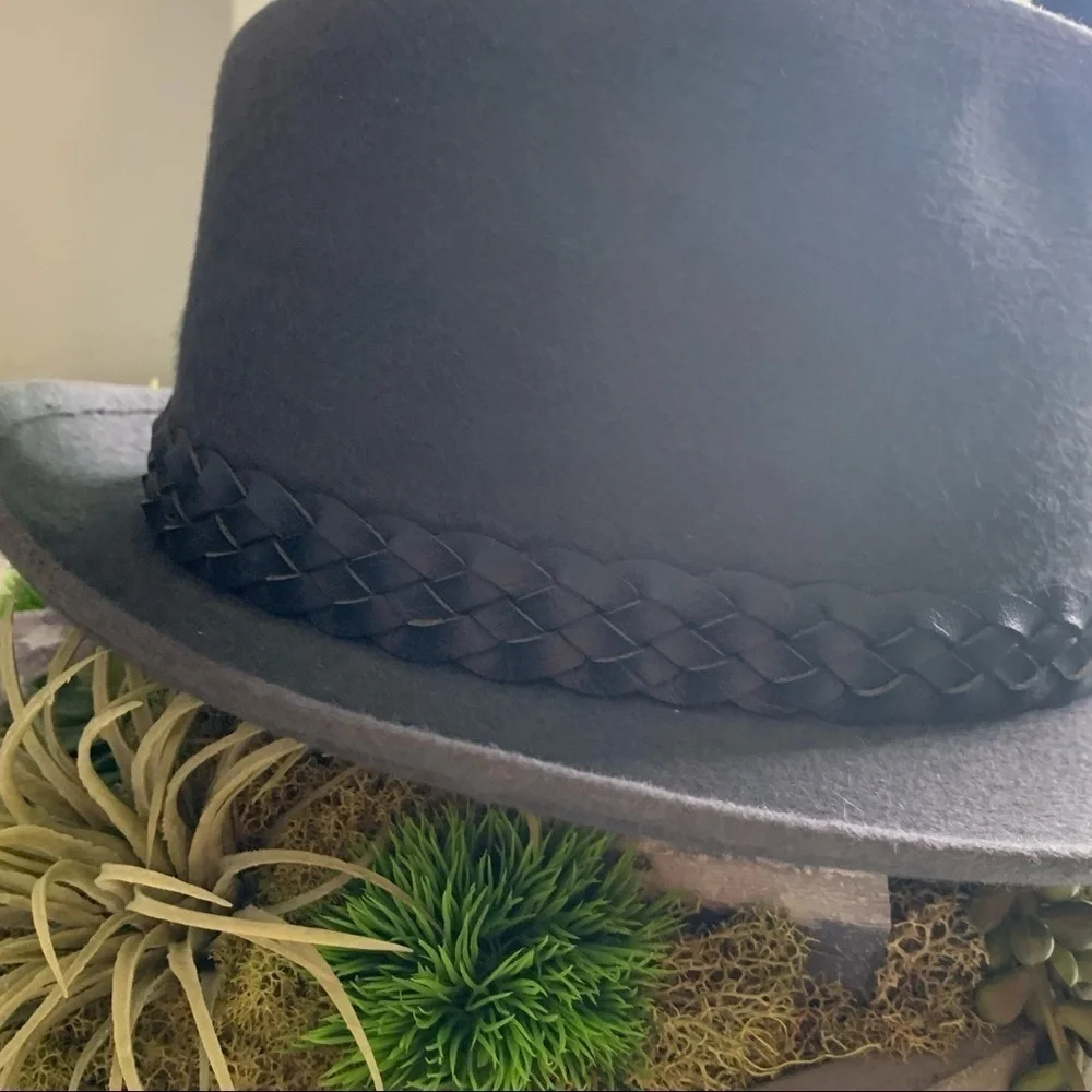 Vintage Stevens beaver Blend fedora hat slate grey men’s GQ fashion accent